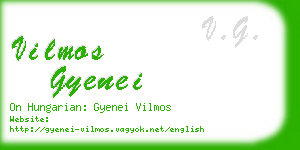 vilmos gyenei business card